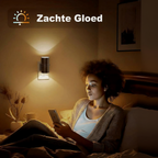 Dimbaar LED Nachtlampje – Set van 2 – Zwart – Instelbare Helderheid – Plug-In
