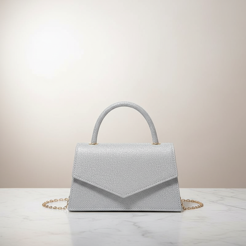 AMALIA | Dames handtas klein vierkant met diamantpatroon – goud, zwart, zilver of roze