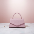 AMALIA | Dames handtas klein vierkant met diamantpatroon – goud, zwart, zilver of roze