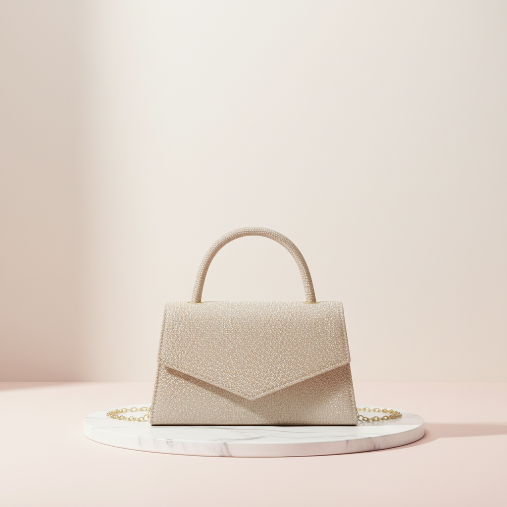 AMALIA | Dames handtas klein vierkant met diamantpatroon – goud, zwart, zilver of roze