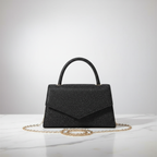 AMALIA | Dames handtas klein vierkant met diamantpatroon – goud, zwart, zilver of roze