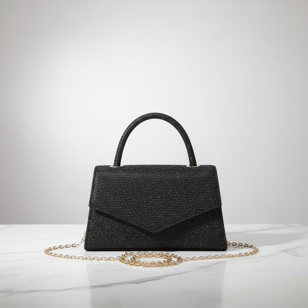 AMALIA | Dames handtas klein vierkant met diamantpatroon – goud, zwart, zilver of roze