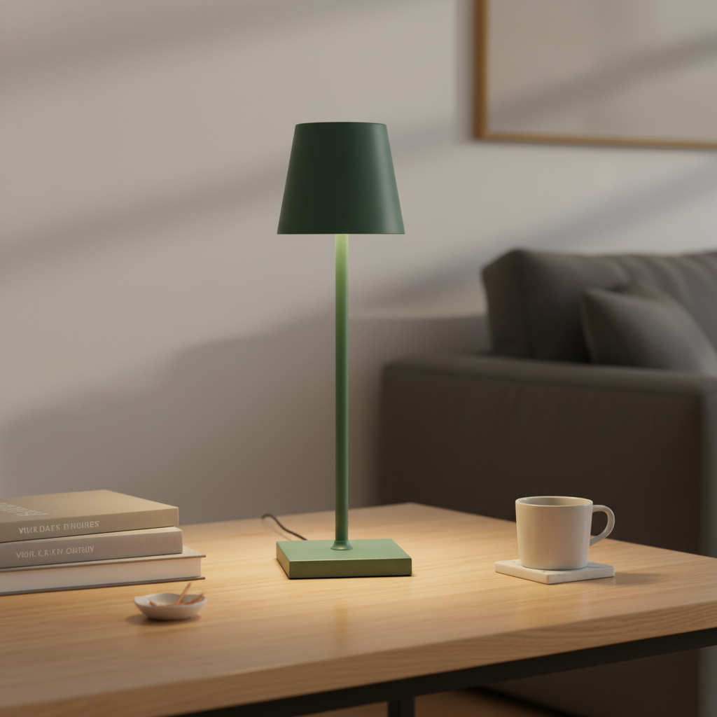 NordGlow – draadloze oplaadbare tafellamp aluminium - Scandinavisch design