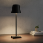 NordGlow – draadloze oplaadbare tafellamp aluminium - Scandinavisch design