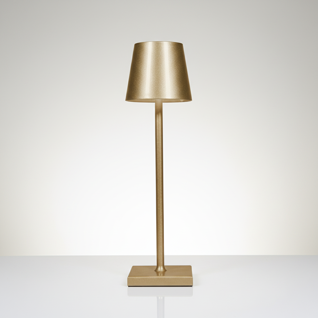 NordGlow – draadloze oplaadbare tafellamp aluminium - Scandinavisch design