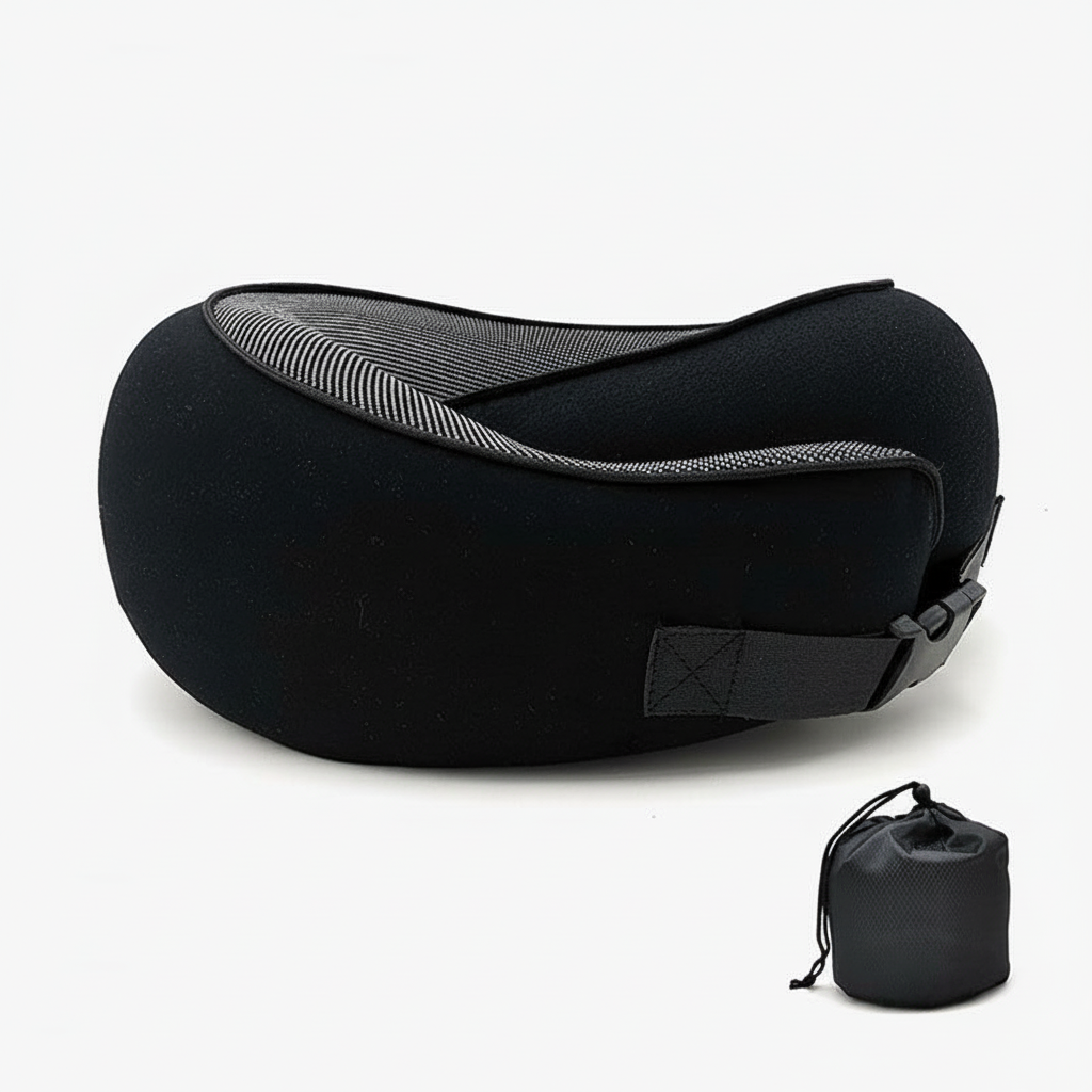 Travel Neck Pillow Non-Deformed Airplane Pillow Travel Neck Cushion Durable U-Shaped Travel Memory Cotton Nap Neck Pillow