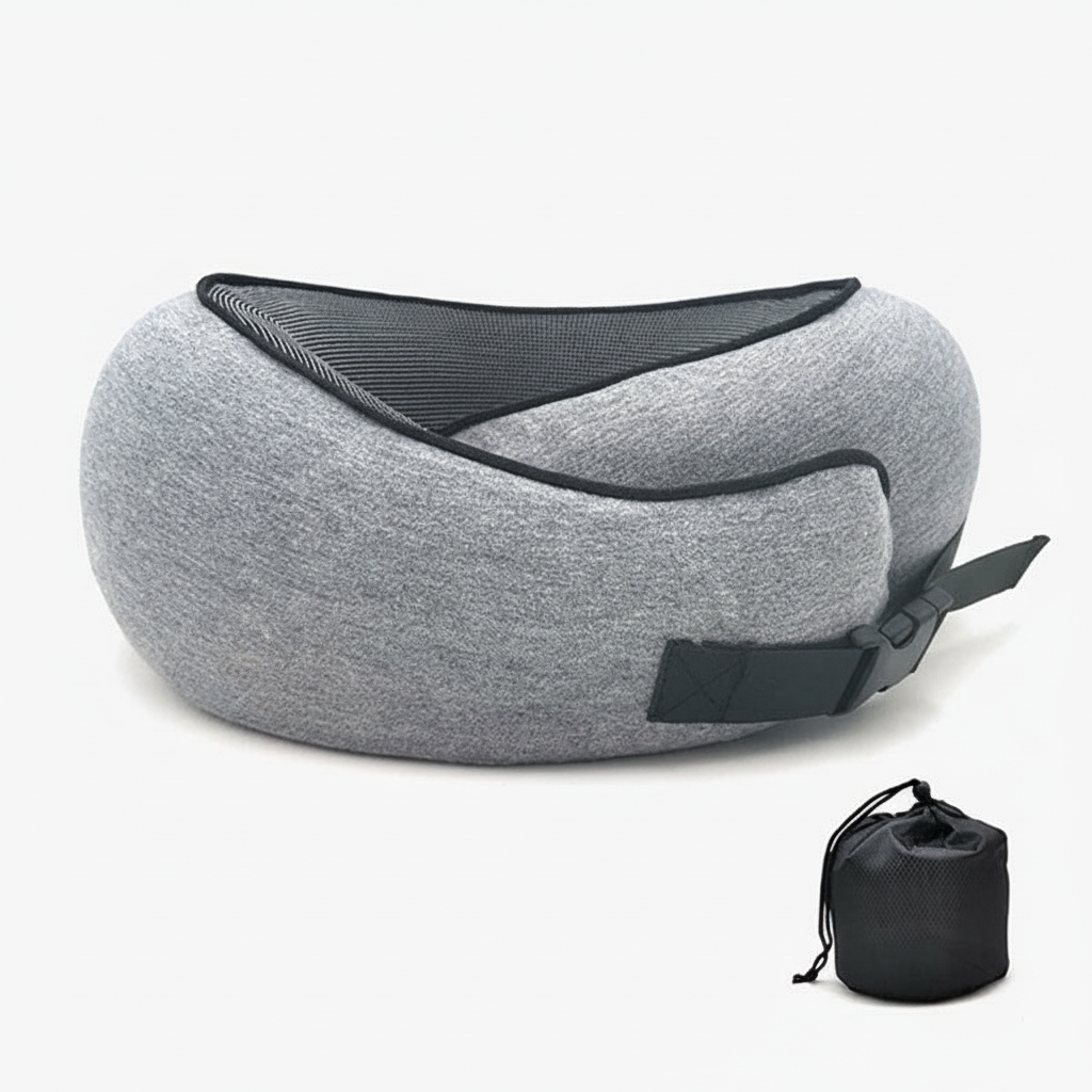 Travel Neck Pillow Non-Deformed Airplane Pillow Travel Neck Cushion Durable U-Shaped Travel Memory Cotton Nap Neck Pillow