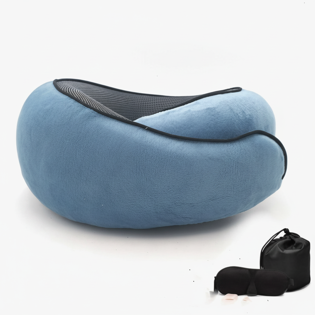 Travel Neck Pillow Non-Deformed Airplane Pillow Travel Neck Cushion Durable U-Shaped Travel Memory Cotton Nap Neck Pillow