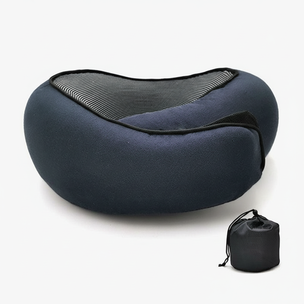 Travel Neck Pillow Non-Deformed Airplane Pillow Travel Neck Cushion Durable U-Shaped Travel Memory Cotton Nap Neck Pillow