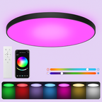 Dimbare Smart LED Plafondlamp 24W - zwart - 16 miljoen kleuren