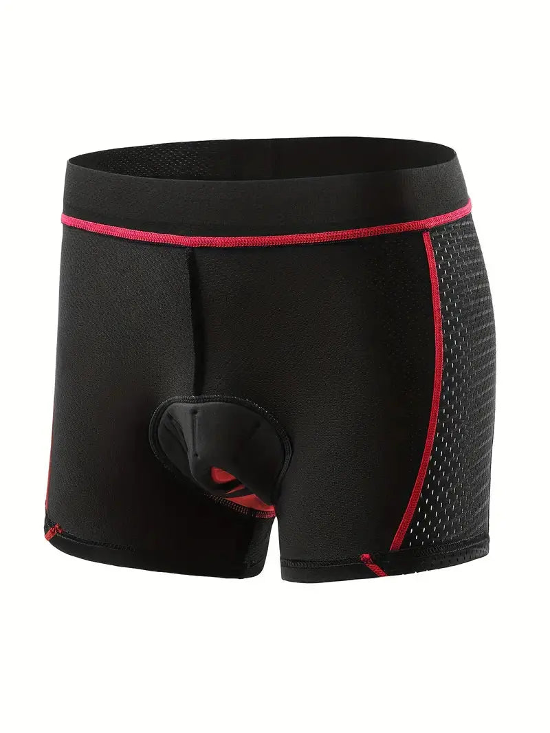 Gel gevoerde fietsonderbroek unisex – ademend comfort tegen zadelpijn – zwart/blauw/rood