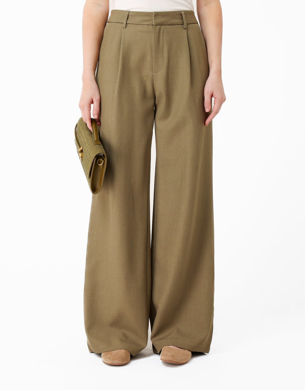 HELOISE | Pantalon Legergroen Wijd