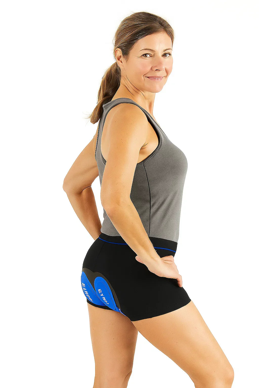 Gel gevoerde fietsonderbroek unisex – ademend comfort tegen zadelpijn – zwart/blauw/rood