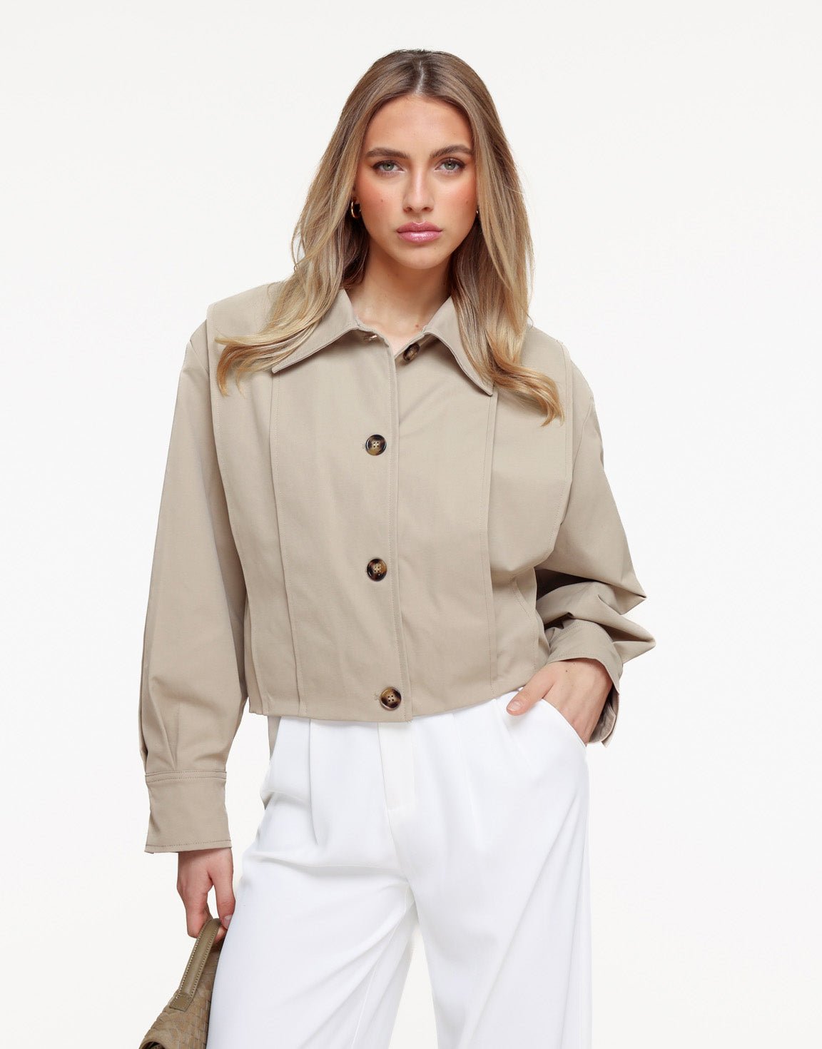 JULIETTE | Trenchjas Beige Korte Stijl