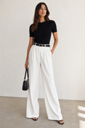 CLEMENCE | Witte Pantalon