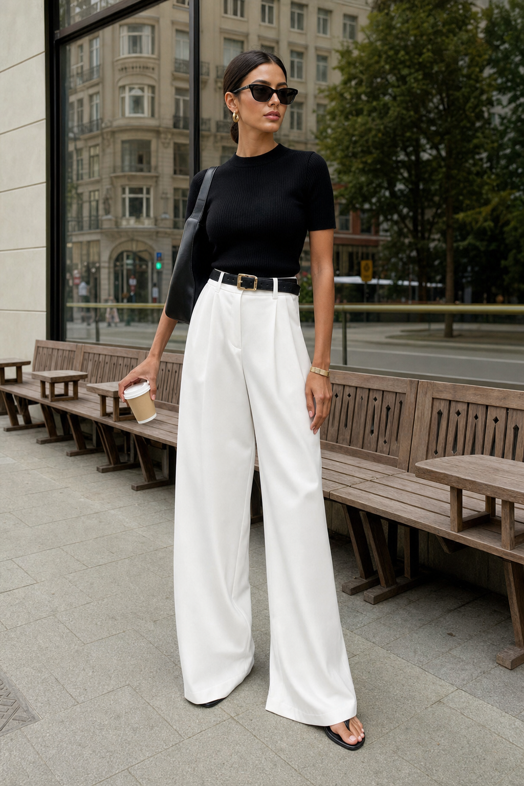 CLEMENCE | Witte Pantalon