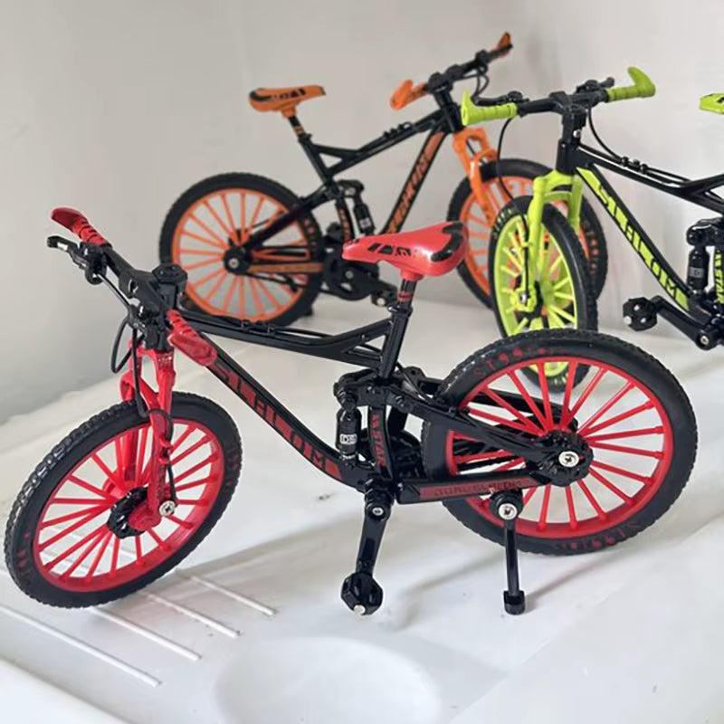 SpeedRider - miniatuur racefiets 1:10 diecast - zwart/groen/oranje/rood