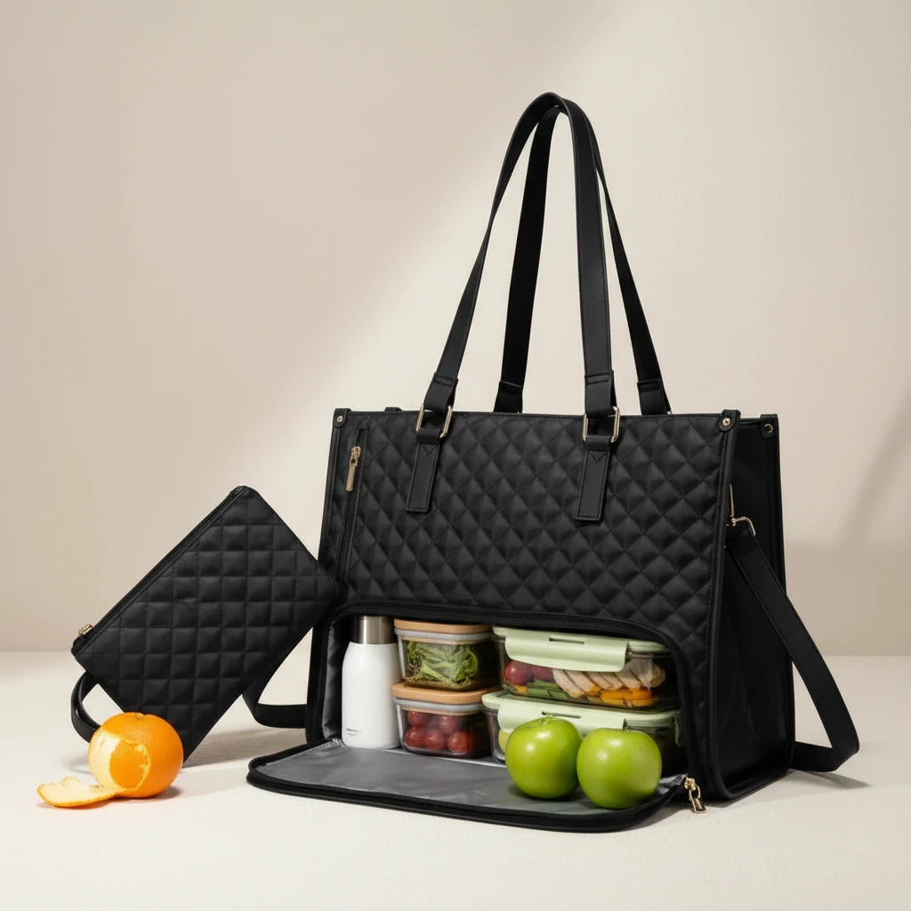 Ruime geïsoleerde lunchtas — lekvrij en stijlvol voor dagelijks gebruik
