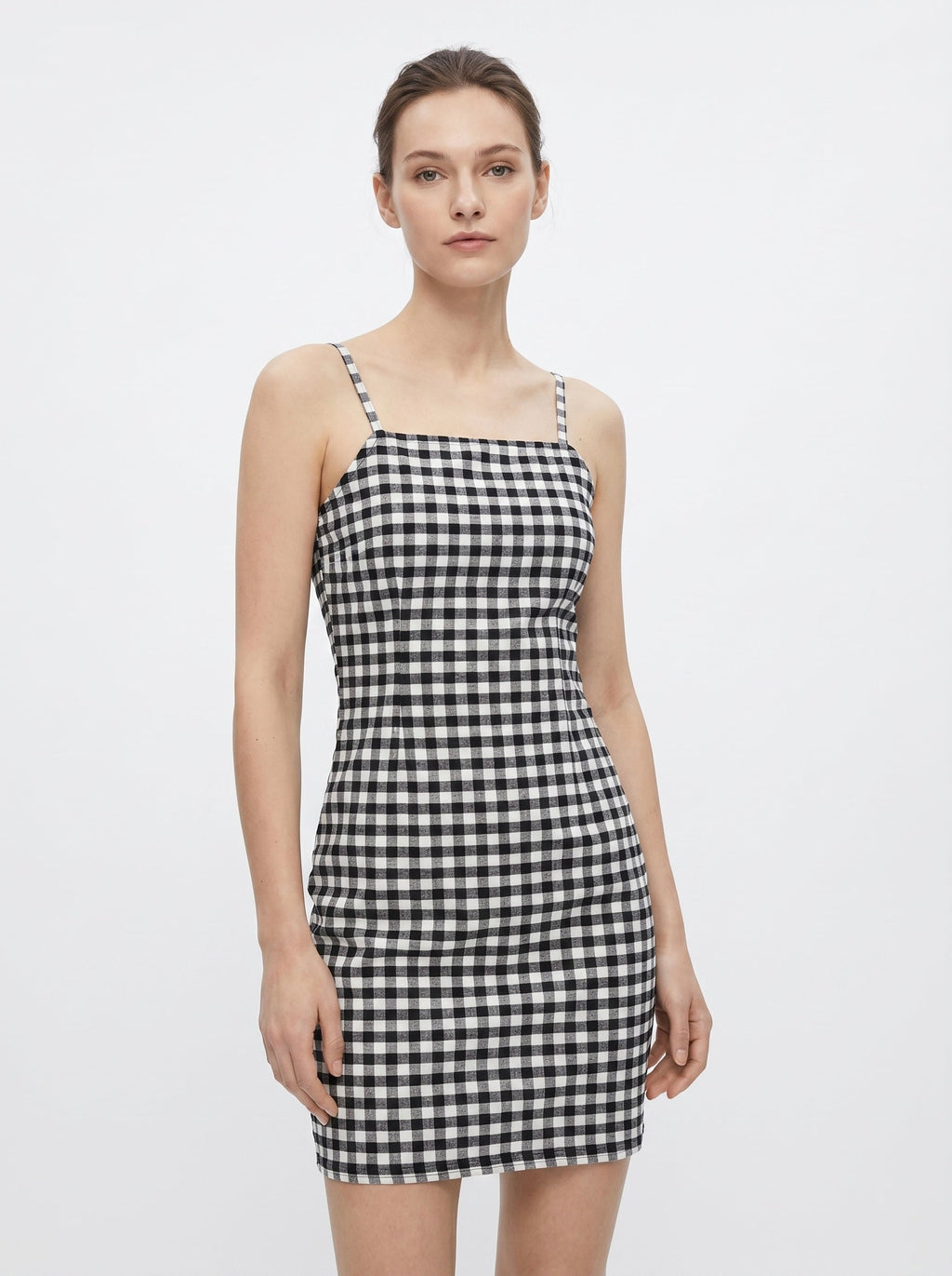 CÉCILE | Mini-jurk Zwart Gingham