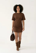 LINA | Dames bodycon mini-jurk met geplooide taille