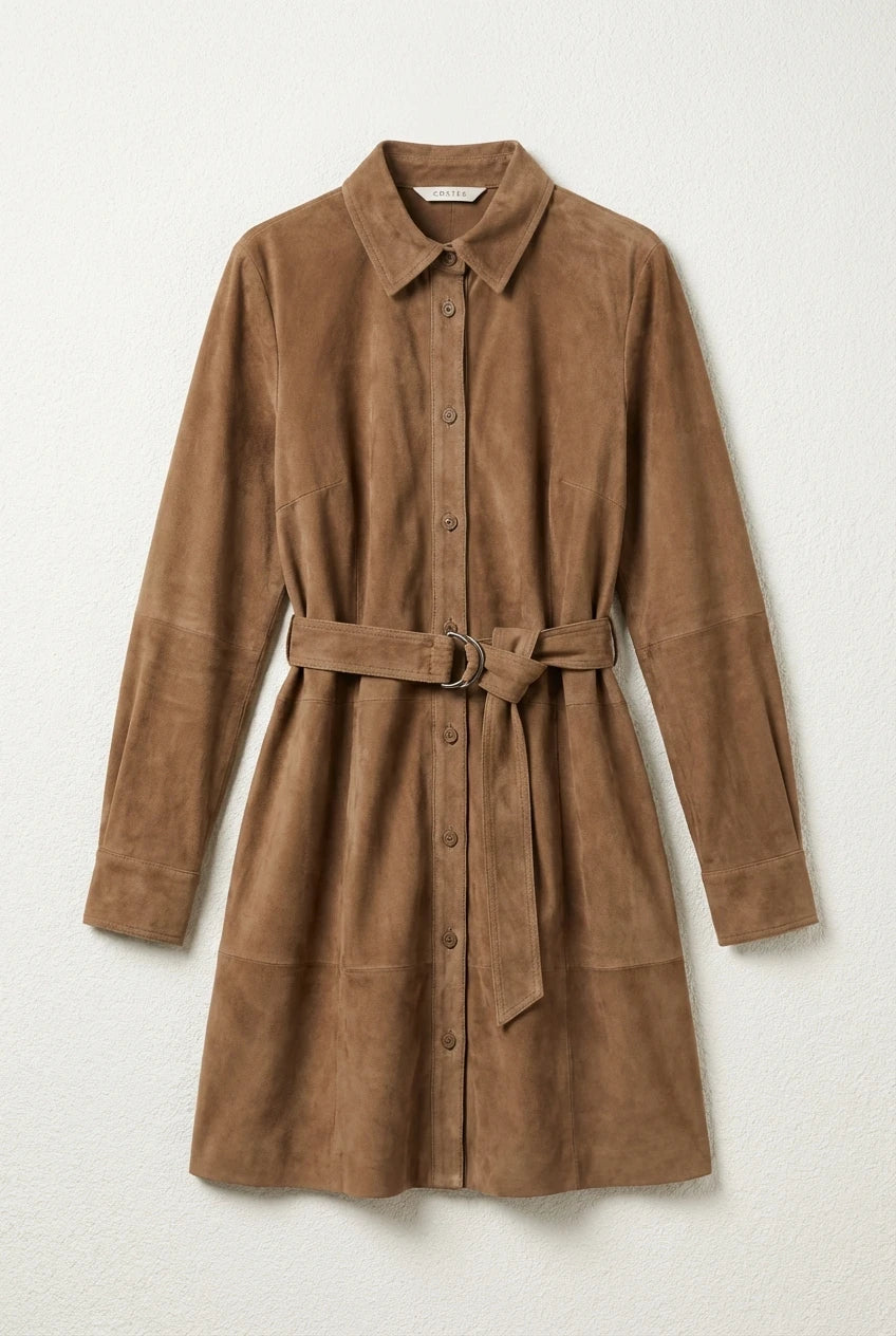 NOOR | Dames blousejurk met ceintuur en korte rok