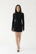 MILA | Dames bodycon mini-jurk met geplooide taille