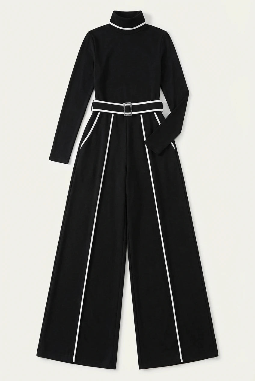 ELISE | Dames broekpak met opstaande kraag en subtiele bies