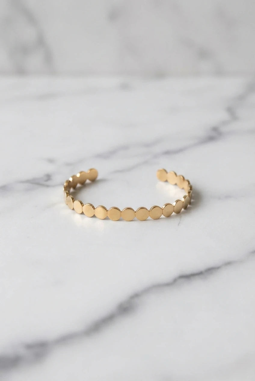 Ring met tarweblad design — 18k verguld