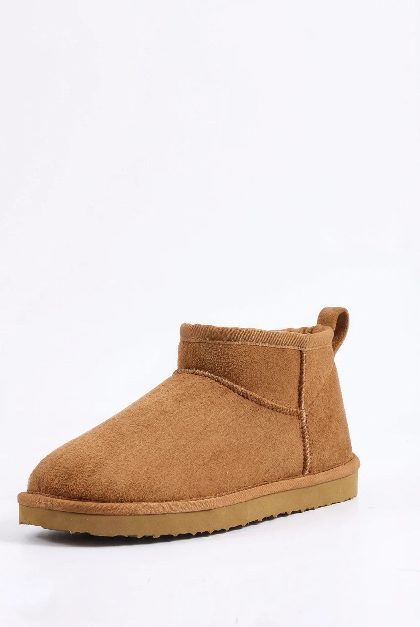 NORA | Warme enkellaarsjes - gevoerd suede-look