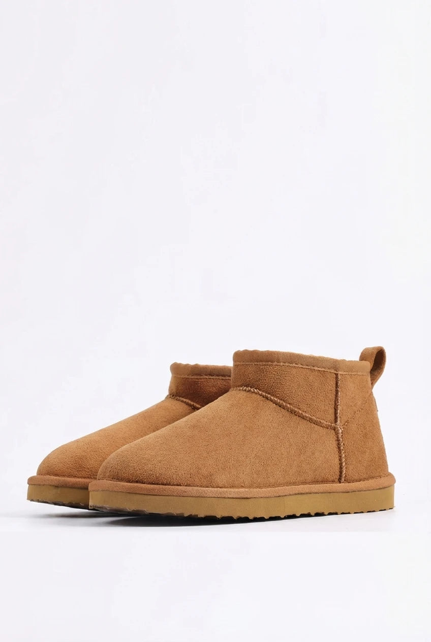 NORA | Warme enkellaarsjes - gevoerd suede-look