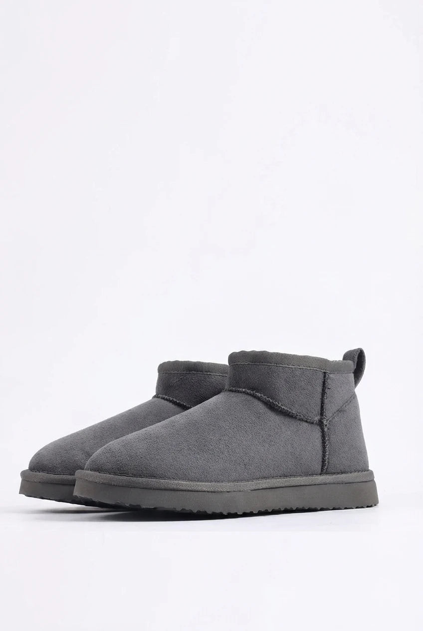 NORA | Warme enkellaarsjes - gevoerd suede-look