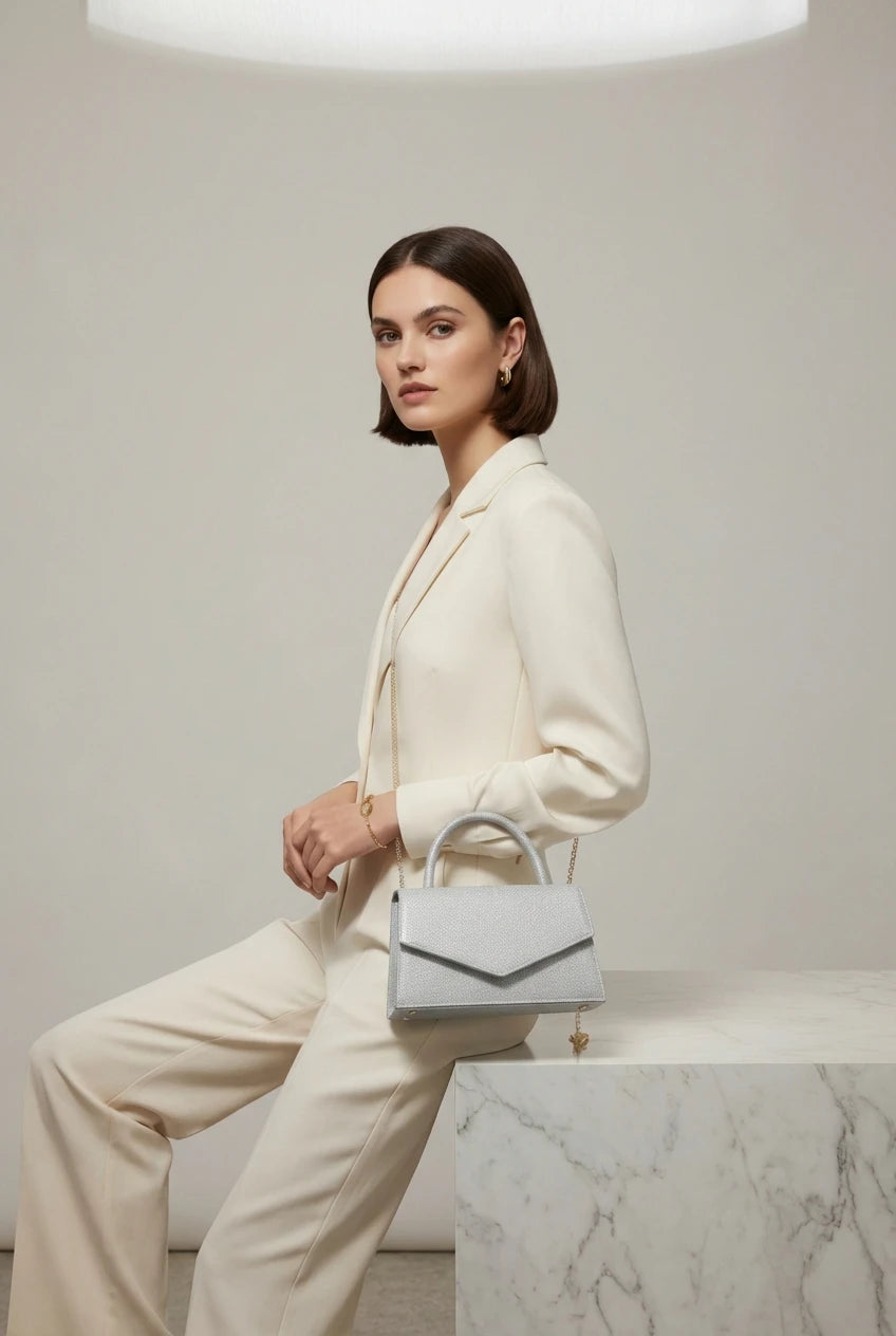 AMALIA | Elegant dames handtasje met diamantpatroon